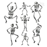 Dancing Skeletons Bundle Embroidery Design by Apex all 7
