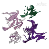 Witch Halloween Please Machine Embroidery Design by Apex
