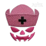 Jack-O-Lantern Nurse Halloween Machine Embroidery Design