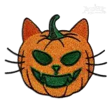 Pumpkin Cat Shaped Head Machine Embroidery Design by Apex