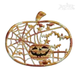Halloween Pumpkin Outline Scene Embroidery Design by Apex
