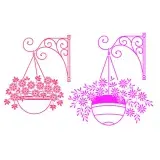 Hanging Flower Pot SVG Cuttable Design