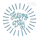 Happy Day Machine Embroidery Design by Apex