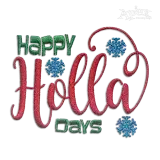 Happy HollaDays Holidays Christmas Machine Embroidery Design