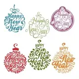 Happy New Year Bulb Cuttable Designs
