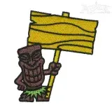 Native Statue Embroidery Designs