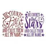 He Counts The Stars And Calls Them All By Name SVG Cuttable Design