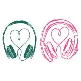 Heart Beat Headphones SVG Cuttable Design