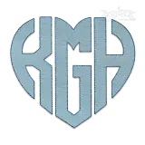Heart Shape Bean Chain Applique Monogram Embroidery Font Apex