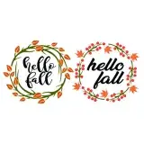 Hello Fall Wreath SVG Cuttable Design