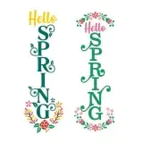 Hello Spring Sign SVG Cuttable Design
