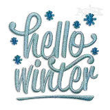 Hello Winter Machine Embroidery Design by Apex