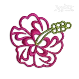Hibiscus Flower Applique Machine Design by Apex