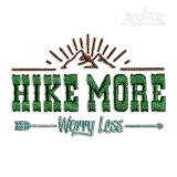 Hike More Worry Less Machine Embroidery Design by Apex