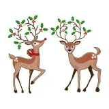 Holly Berry Deer SVG Cuttable Design