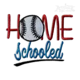 Home Schooled Baseball Softball Machine Embroidery Design