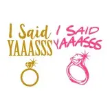 I Said Wedding Ring Cuttable Design