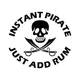 Instant Pirate Just Add Rum SVG Cuttable Design