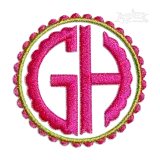 Isla Scallop Monogram Embroidery Font GH