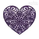 Floral Kaleidoscope Heart Embroidery Design