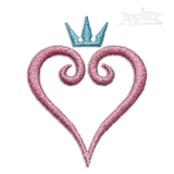 King Crown Heart Machine Embroidery Design by Apex