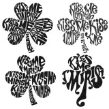 Kiss me Shamrock Irish Cuttable Designs