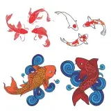 Koi Fish SVG Cuttable Designs