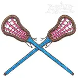 Lacrosse Sticks Embroidery Design