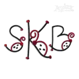 Ladybug Machine Embroidery Font by Apex Designs