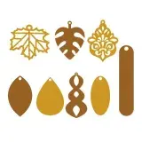 Leaf Earrings SVG Cuttable Design