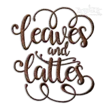 Leaves and Lattes Fall Season Theme Idea Coffee Lovers Machine Embroidery Design By Apex 