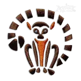 Lemur Monkey Machine Embroidery Design by Apex