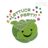 Lettuce Party Embroidery Design
