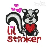 Lil Stinker Skunk Embroidery Design