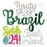 Lilac Script Regular 3D Puff Bean Chain Stitch Embroidery Font Bundle All