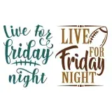 Live for Friday Night Football SVG Cuttable Design