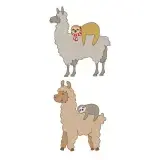 Llama Carrying Sloth SVG Cuttable Design