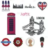 London UK Embroidery Designs Bundle