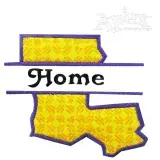 Louisiana State Split Frame Embroidery Design