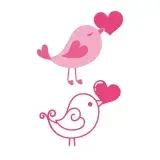 Love Bird Cuttable Design