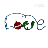 Love Fishing Machine Embroidery Design by Apex Fisherman