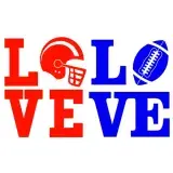 Love Football SVG Cuttable Design