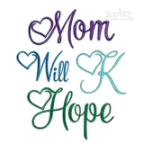 Love Heart Script Machine Embroidery Font - Apex All