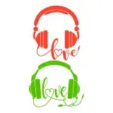 Love Music Headphones SVG Cuttable Design