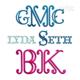 Lyda Machine Embroidery Font by Apex All