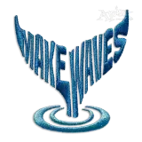 Make Waves Whale Tail Machine Embroidery Design