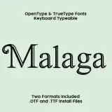 Malaga TrueType Font