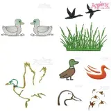 Mallard Duck Embroidery Designs Bundle (7 Designs)