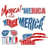 Merica American-Flag Cuttable Design
