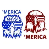 'Merica Eagle SVG Cuttable Design